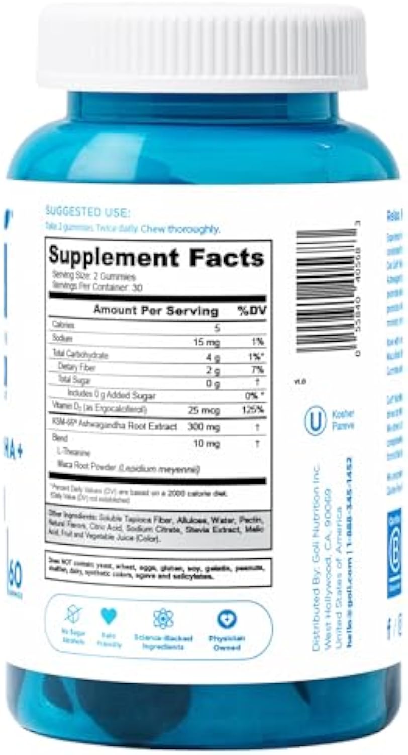 Goli Zero Sugar Creatine Gummies AshwaCummies Pack of 3