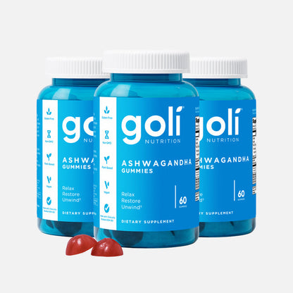 Goli Zero Sugar Creatine Gummies AshwaCummies Pack of 3