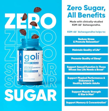 Goli Zero Sugar Creatine Gummies AshwaCummies Pack of 3