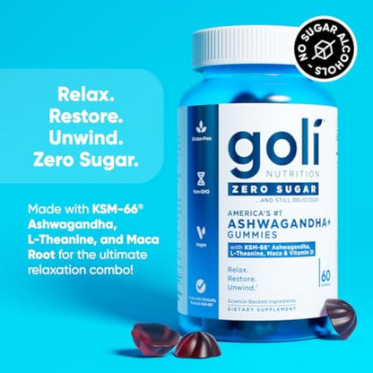 Goli Zero Sugar Creatine Gummies AshwaCummies Pack of 3